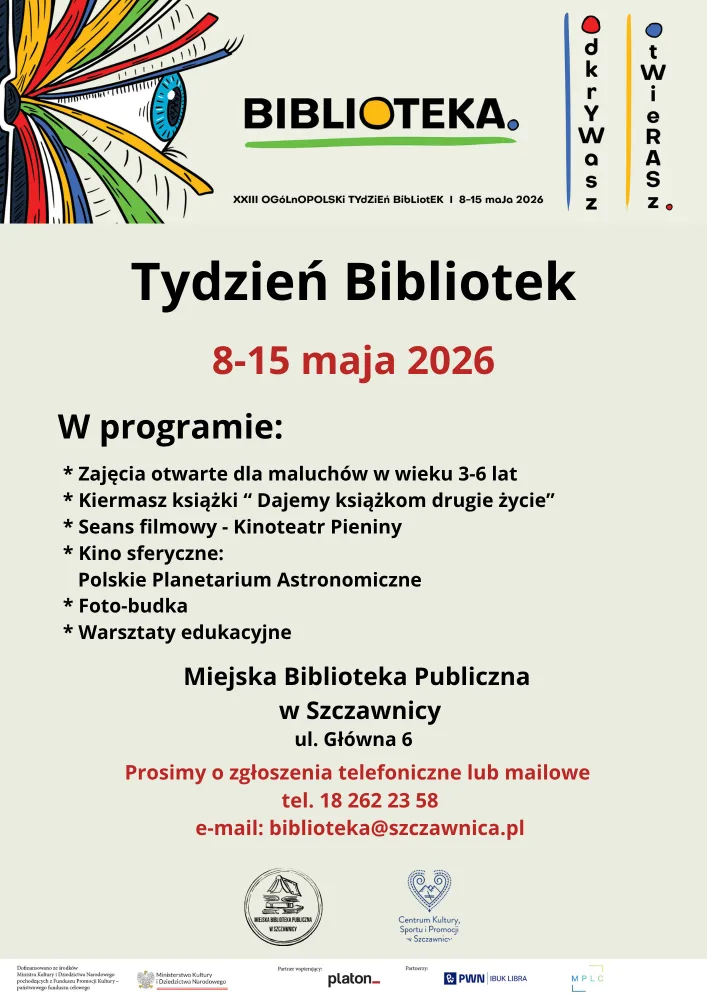 Tydzień Bibliotek w Szczawnicy: 8-15 maja