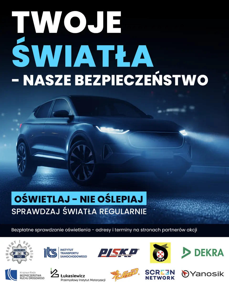 Bezpłatna kontrola świateł w samochodach na terenie powiatu nowotarskiego 24 października