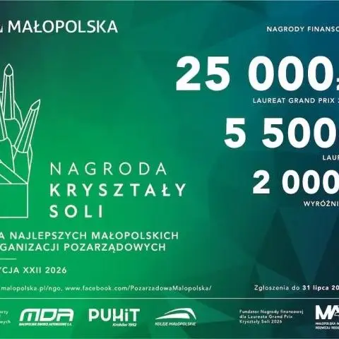 Nabór zgłoszeń do nagród Amicus Hominum i Kryształy Soli w Małopolsce