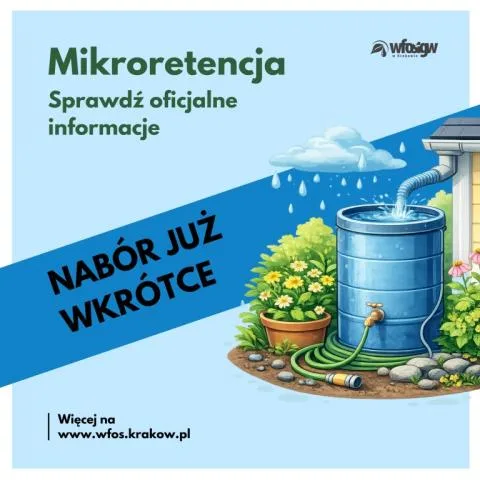 Nowy program Mikroretencja od WFOŚiGW w Krakowie