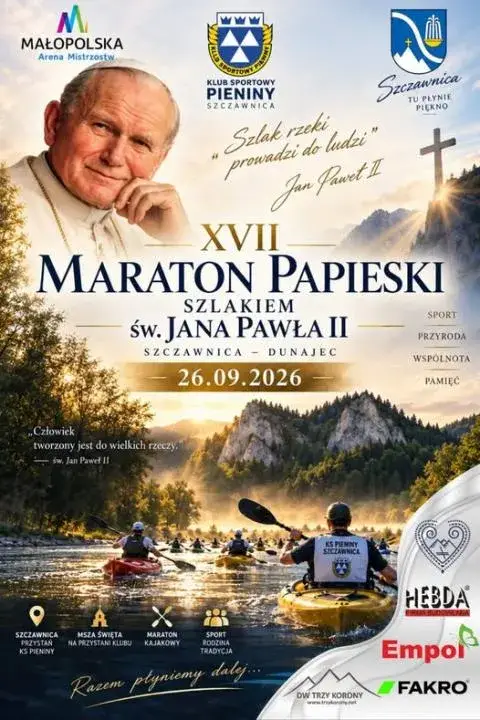 XVII Maraton Kajakowy Szlakiem Jana Pawła II na Dunajcu