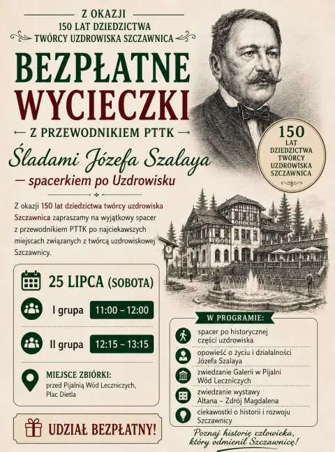Bezpłatne wycieczki po Uzdrowisku z przewodnikiem PTTK w ramach Dni Przyjaźni Polsko-Węgierskiej